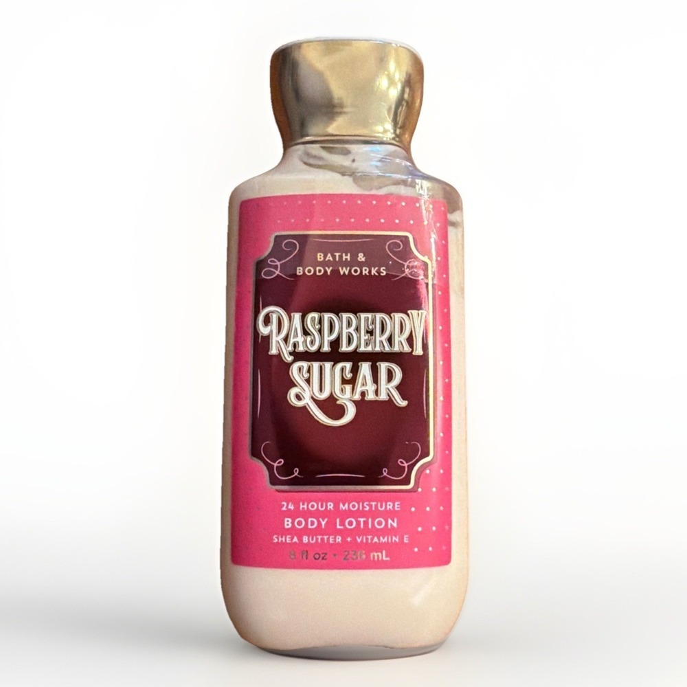 Bath & Body Works Raspberry Sugar 24hr Moisture Shea Lotion 8oz Brand New Sealed